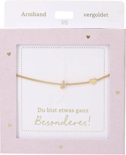 DEPESCHE Armband "Heart of Gold" mit Symbol/Wort/Buchstabe und Herz