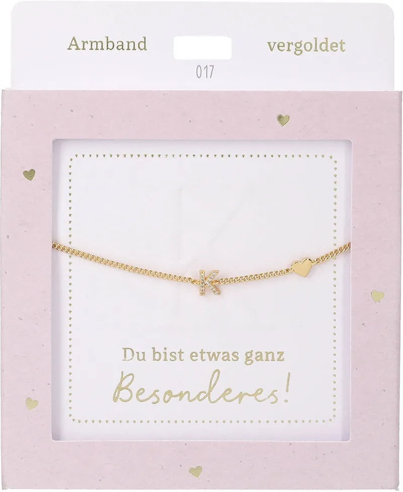 DEPESCHE Armband "Heart of Gold" mit Symbol/Wort/Buchstabe und Herz