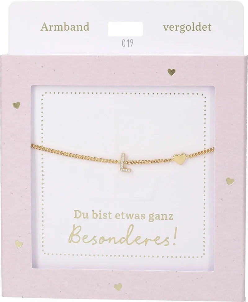 DEPESCHE Armband "Heart of Gold" mit Symbol/Wort/Buchstabe und Herz
