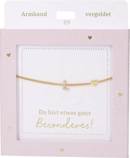 DEPESCHE Armband "Heart of Gold" mit Symbol/Wort/Buchstabe und Herz