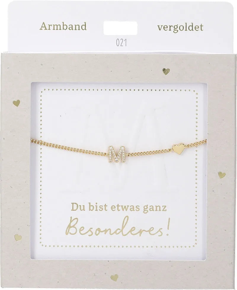 DEPESCHE Armband "Heart of Gold" mit Symbol/Wort/Buchstabe und Herz