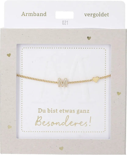 DEPESCHE Armband "Heart of Gold" mit Symbol/Wort/Buchstabe und Herz