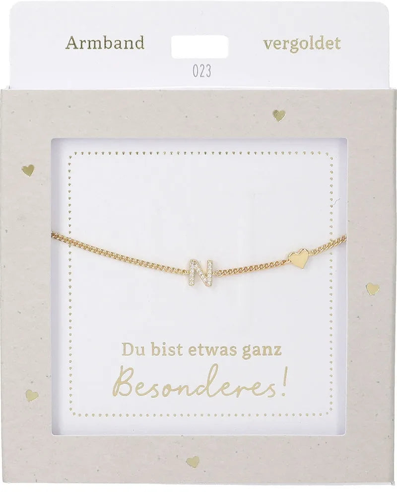 DEPESCHE Armband "Heart of Gold" mit Symbol/Wort/Buchstabe und Herz