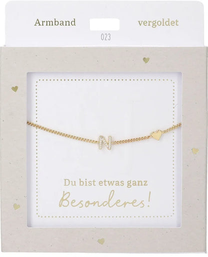 DEPESCHE Armband "Heart of Gold" mit Symbol/Wort/Buchstabe und Herz