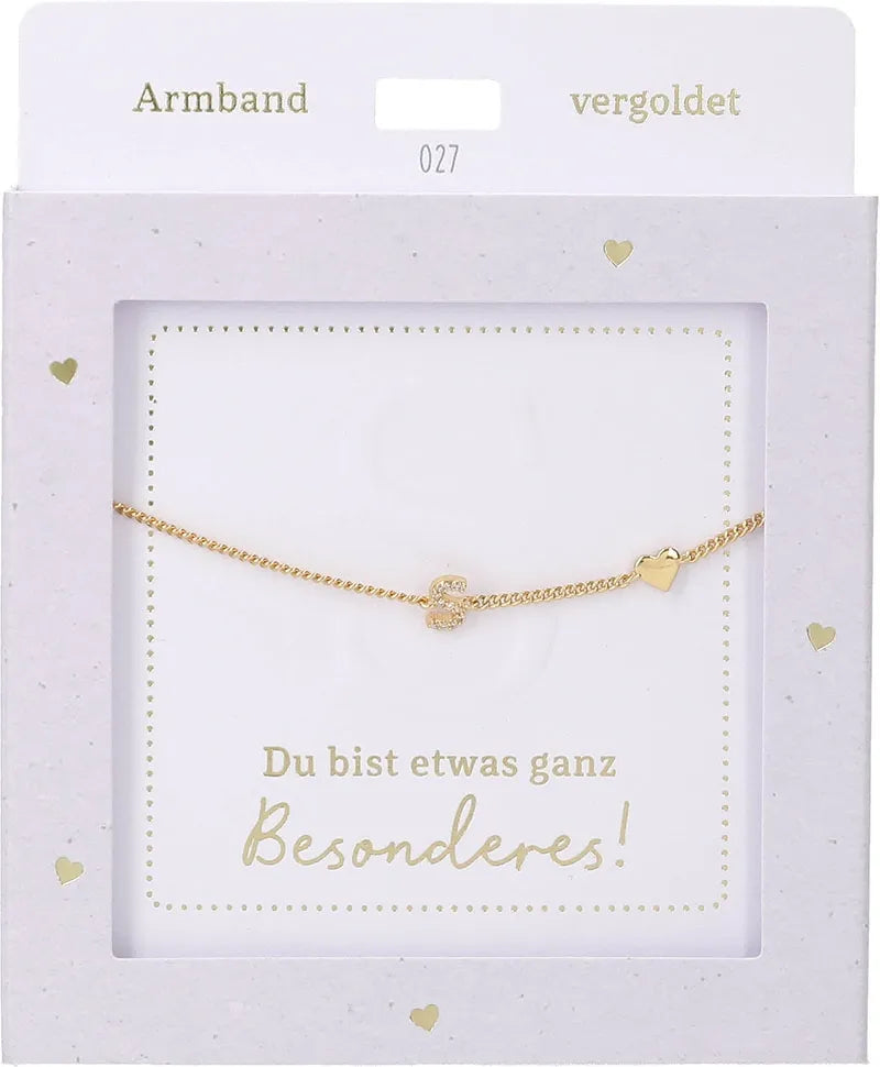 DEPESCHE Armband "Heart of Gold" mit Symbol/Wort/Buchstabe und Herz