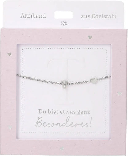 DEPESCHE Armband "Heart of Gold" mit Symbol/Wort/Buchstabe und Herz