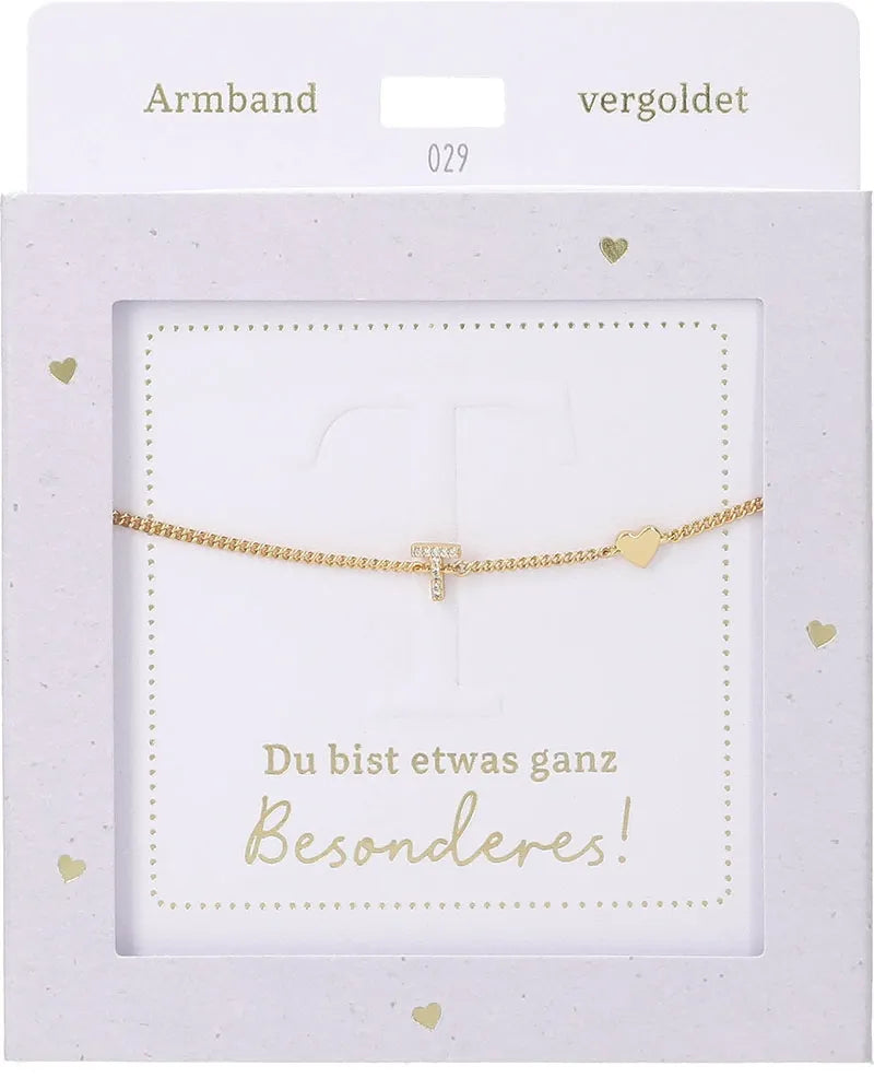 DEPESCHE Armband "Heart of Gold" mit Symbol/Wort/Buchstabe und Herz