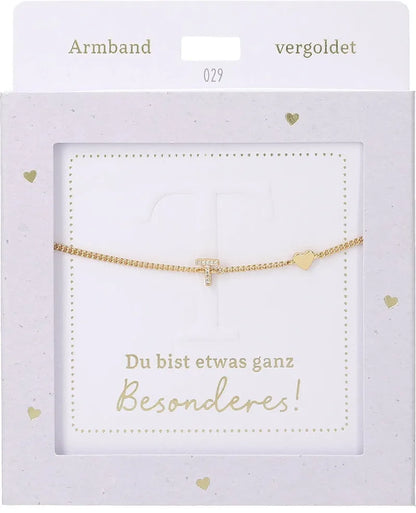 DEPESCHE Armband "Heart of Gold" mit Symbol/Wort/Buchstabe und Herz
