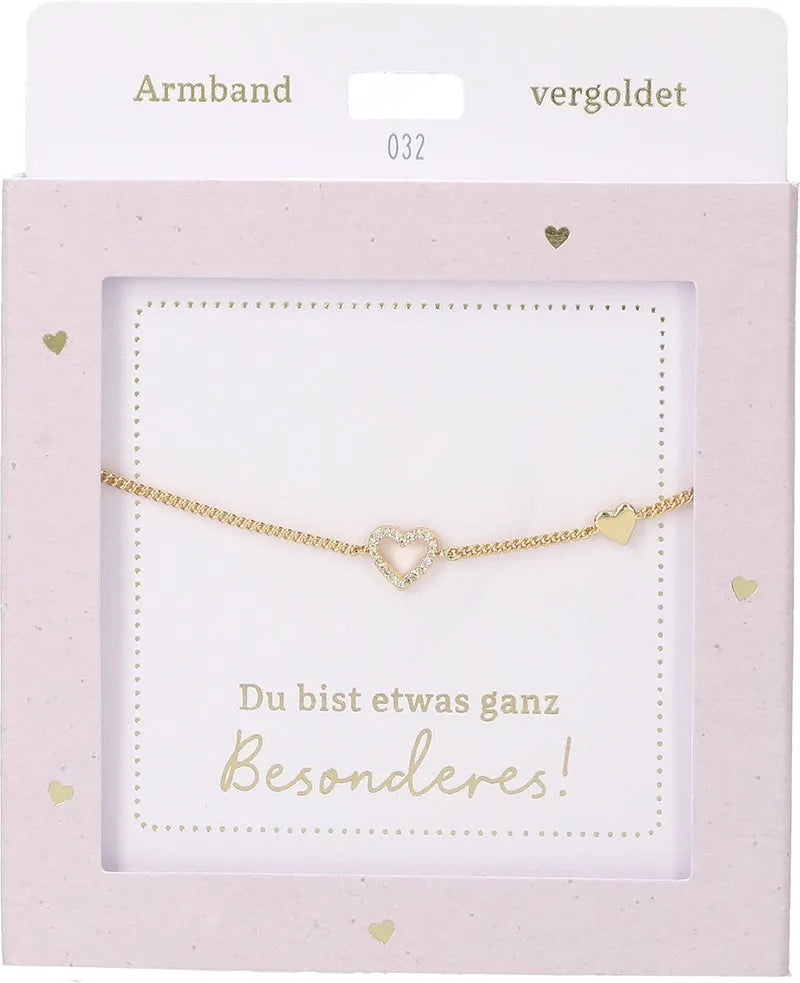 DEPESCHE Armband "Heart of Gold" mit Symbol/Wort/Buchstabe und Herz