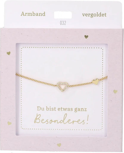 DEPESCHE Armband "Heart of Gold" mit Symbol/Wort/Buchstabe und Herz