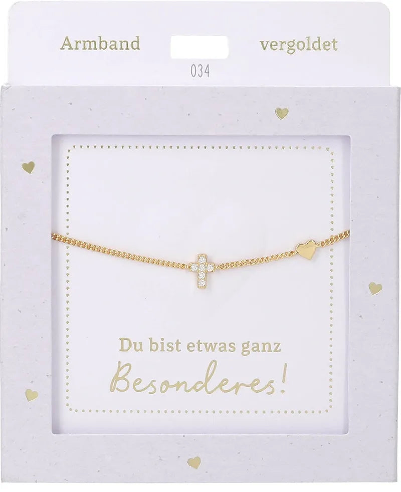 DEPESCHE Armband "Heart of Gold" mit Symbol/Wort/Buchstabe und Herz