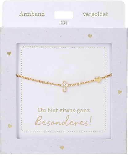 DEPESCHE Armband "Heart of Gold" mit Symbol/Wort/Buchstabe und Herz