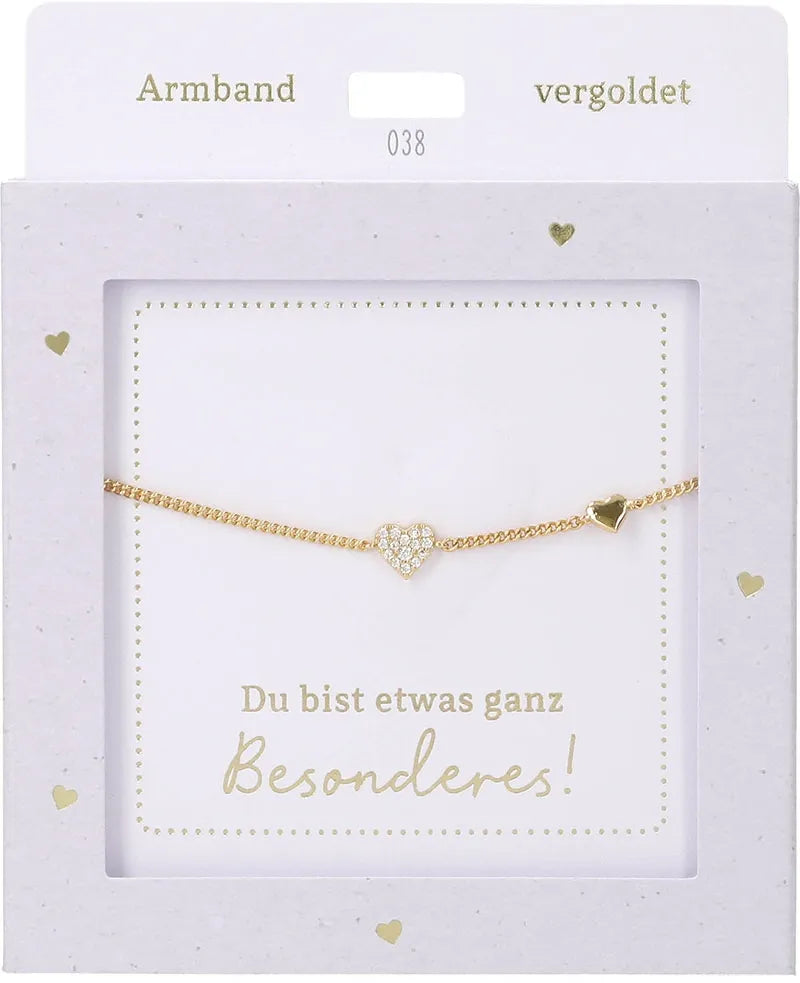 DEPESCHE Armband "Heart of Gold" mit Symbol/Wort/Buchstabe und Herz