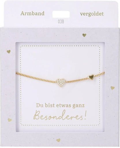 DEPESCHE Armband "Heart of Gold" mit Symbol/Wort/Buchstabe und Herz