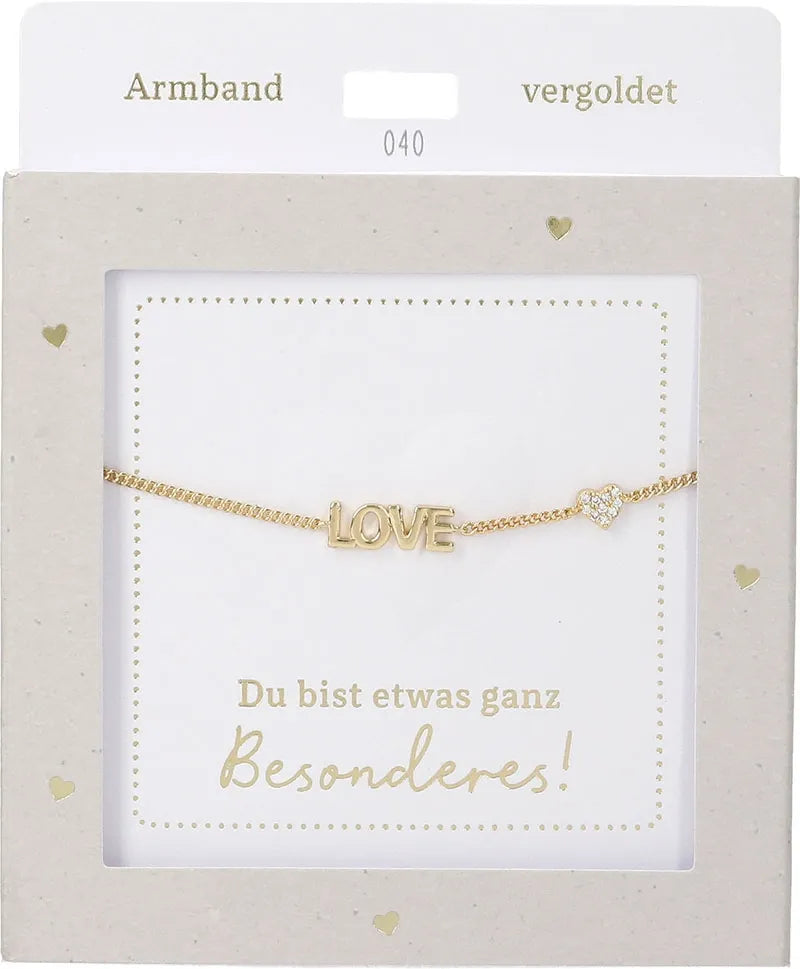 DEPESCHE Armband "Heart of Gold" mit Symbol/Wort/Buchstabe und Herz
