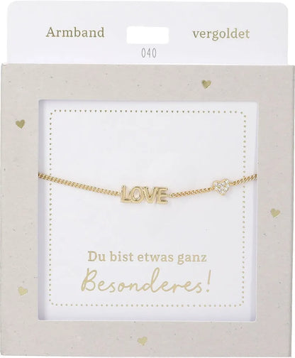 DEPESCHE Armband "Heart of Gold" mit Symbol/Wort/Buchstabe und Herz