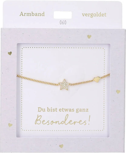 DEPESCHE Armband "Heart of Gold" mit Symbol/Wort/Buchstabe und Herz