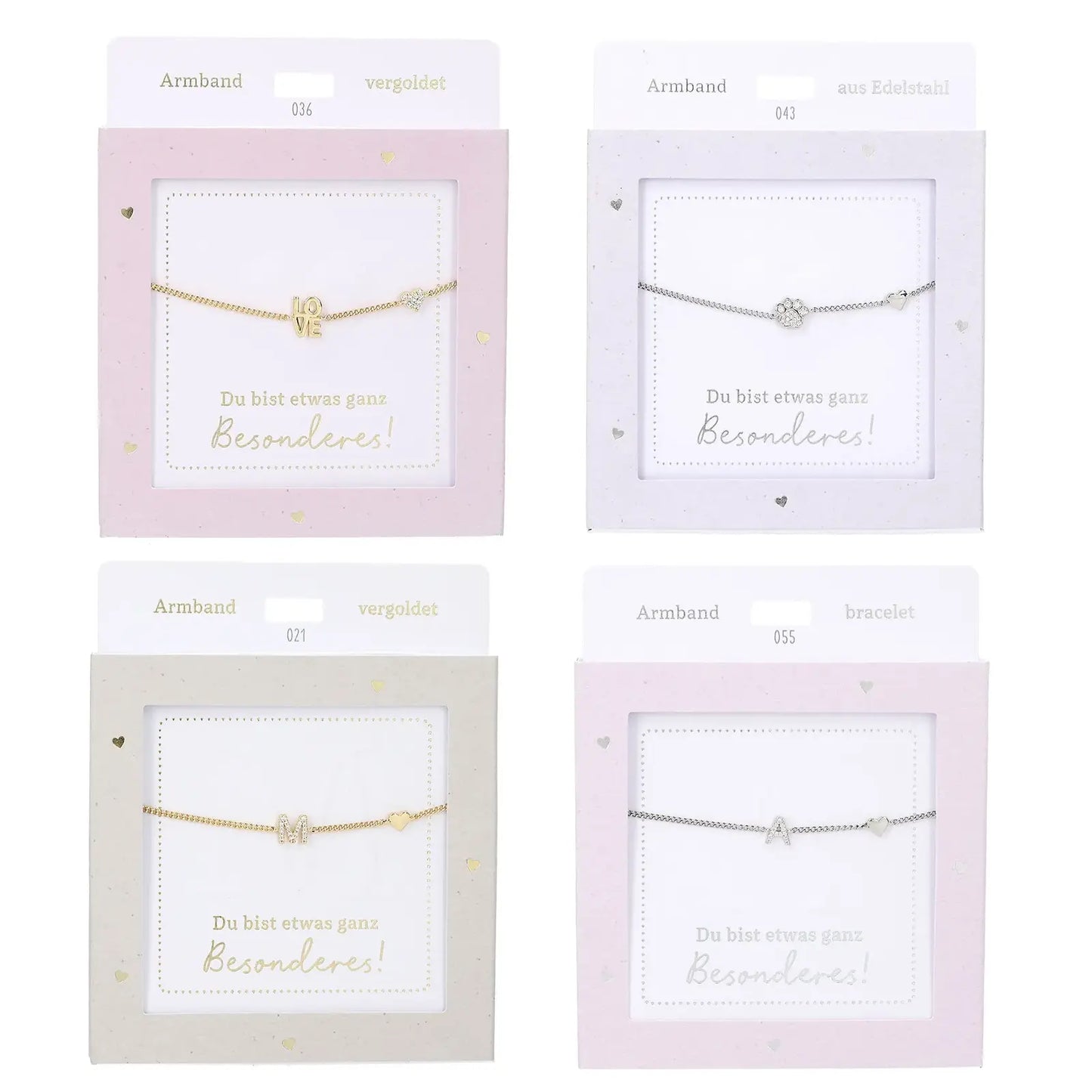 DEPESCHE Armband "Heart of Gold" mit Symbol/Wort/Buchstabe und Herz