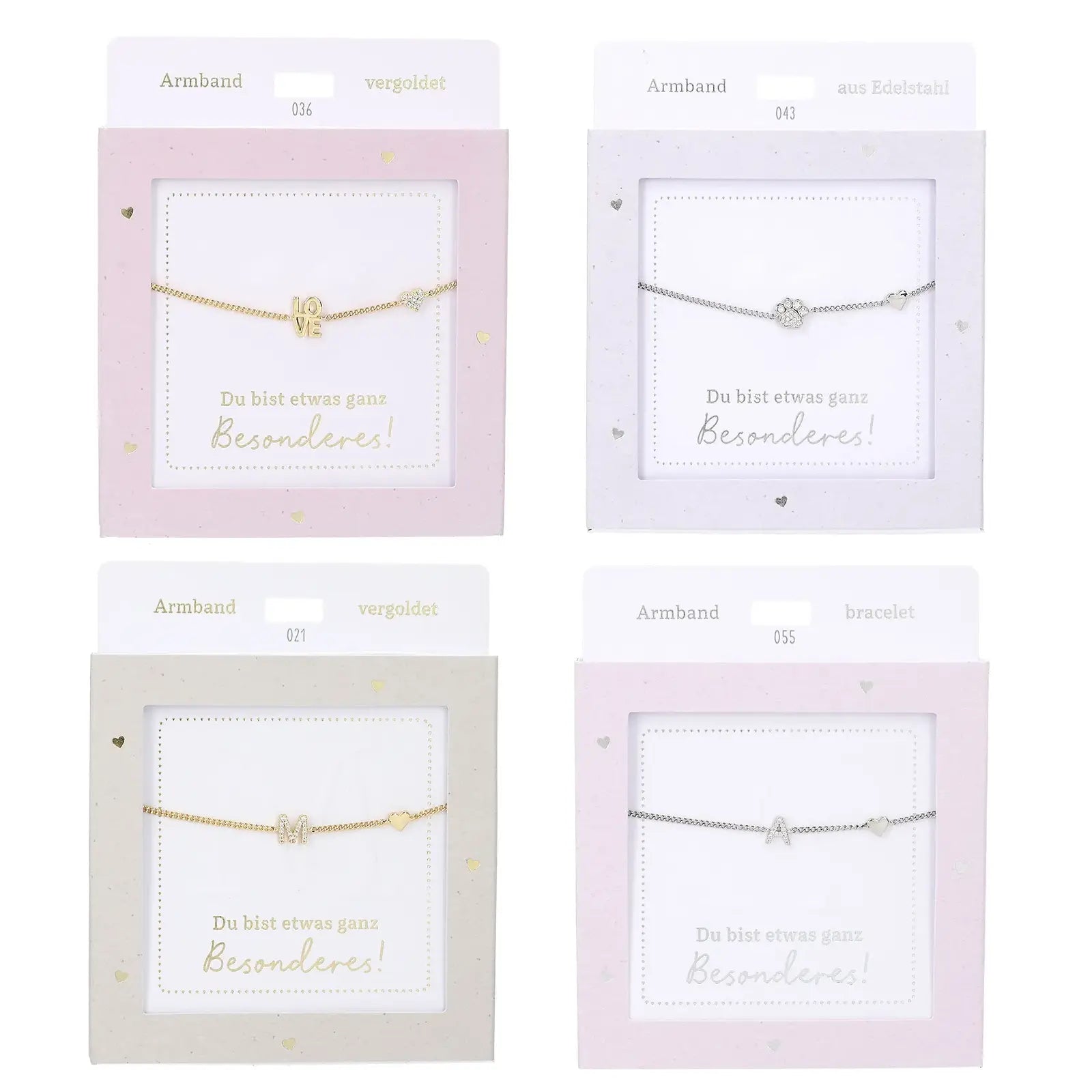 DEPESCHE Armband "Heart of Gold" mit Symbol/Wort/Buchstabe und Herz