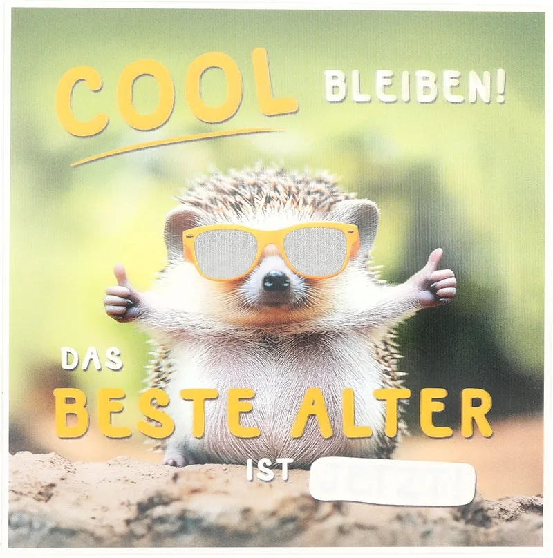 3D Musikkarte "Cool bleiben! Das beste Alter ist jetzt!"