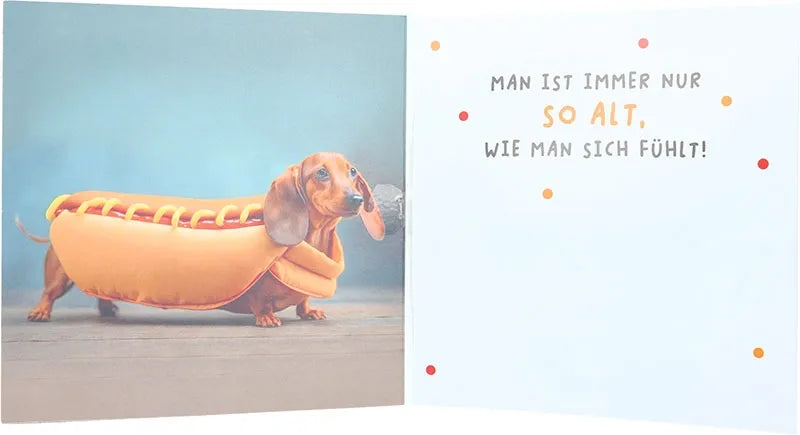 3D Musikkarte "Dein Alter ist doch total Wurst!"