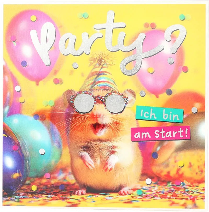 3D Musikkarte "Party? Ich bin am Start!"