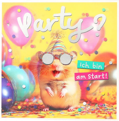 3D Musikkarte "Party? Ich bin am Start!"