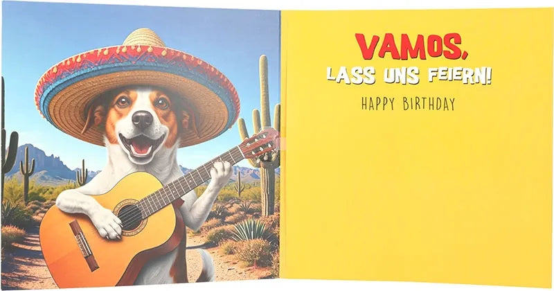3D Musikkarte "Hola Fiesta! Heute ist dein Geburtstag"