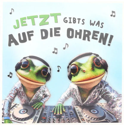 3D Musikkarte "Jetzt gibts was auf die Ohren!"