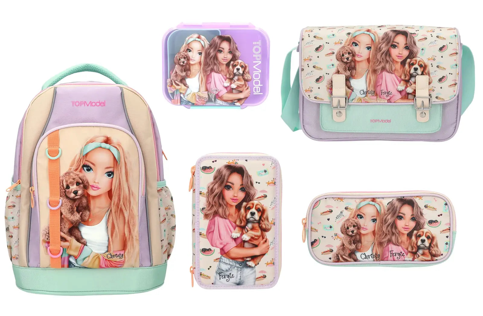 TOPModel Schulrucksack-SET SUNNY DOG - Kollektion 2026 - mit GRATIS Wundertüte