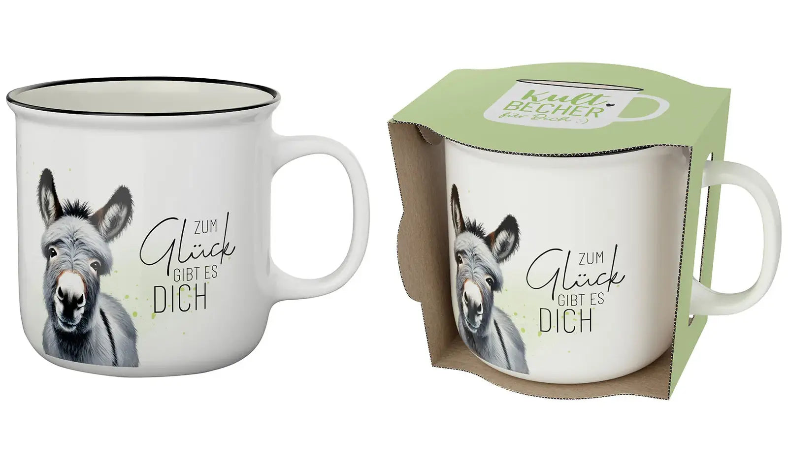 Geschenk für Dich - Kultbecher "Esel" - Zum Glück gibt es Dich