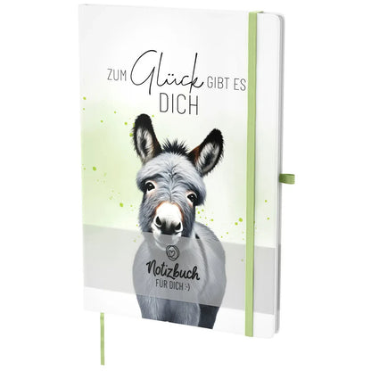 Geschenk für Dich - Notizbuch "Esel" - Zum Glück gibt es Dich