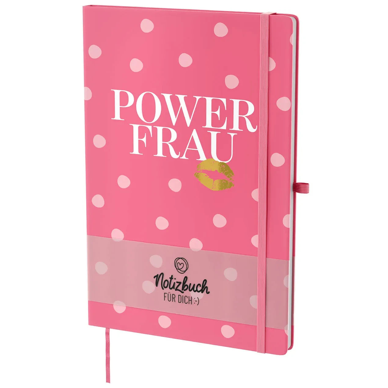 Geschenk für Dich - Notizbuch "Powerfrau" - Kussmund