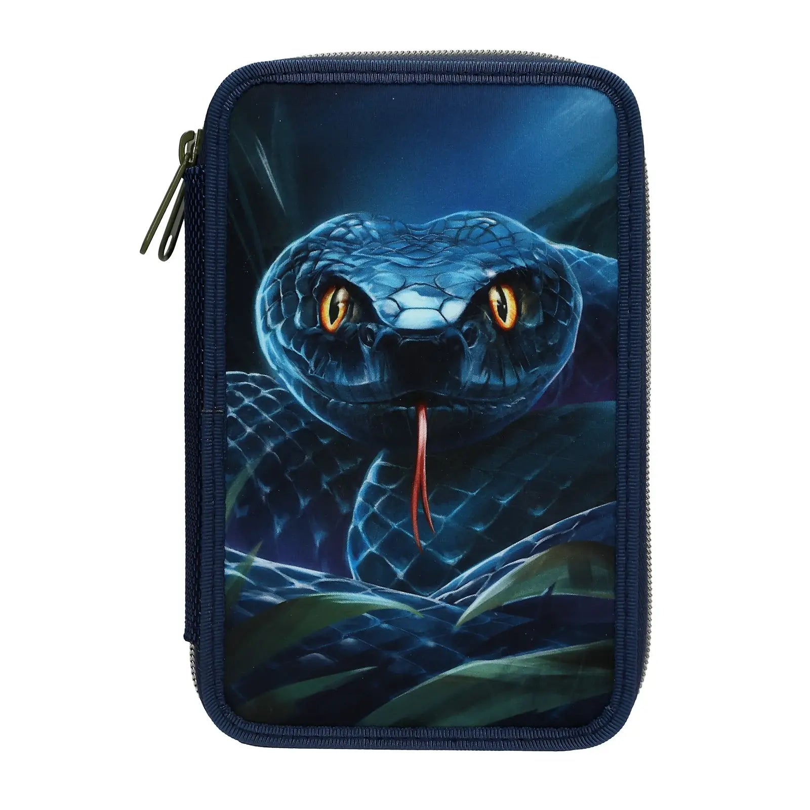2-Fach Federtasche mit Schlange