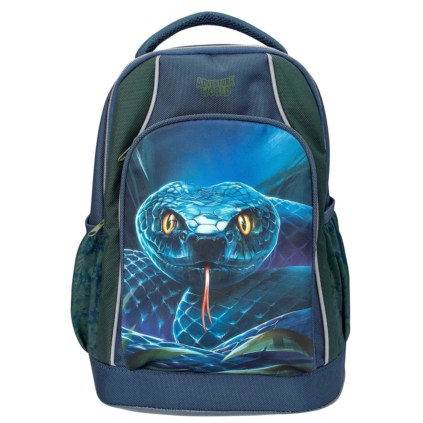 Schulrucksack mit Schlangen-Motiv
