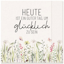 Geschenk für Dich - Servietten "Wiese" - Heute ist ein guter Tag, 33x33cm