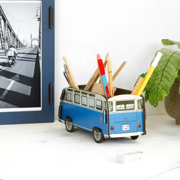 WERKHAUS Stiftebox VW T1 Bulli Blau