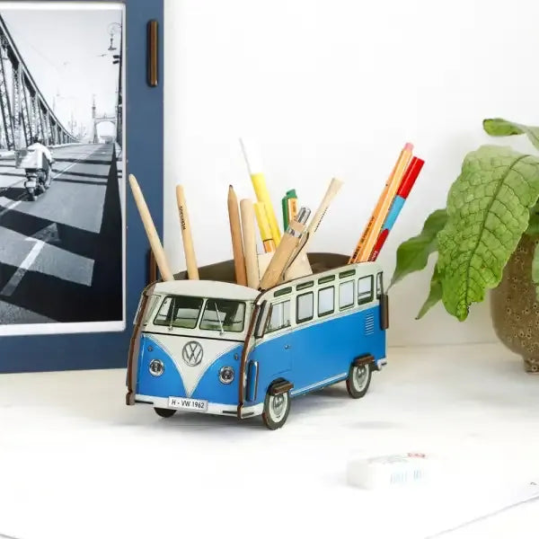 WERKHAUS Stiftebox VW T1 Bulli Blau