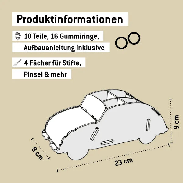 WERKHAUS Stiftebox VW Käfer Rot