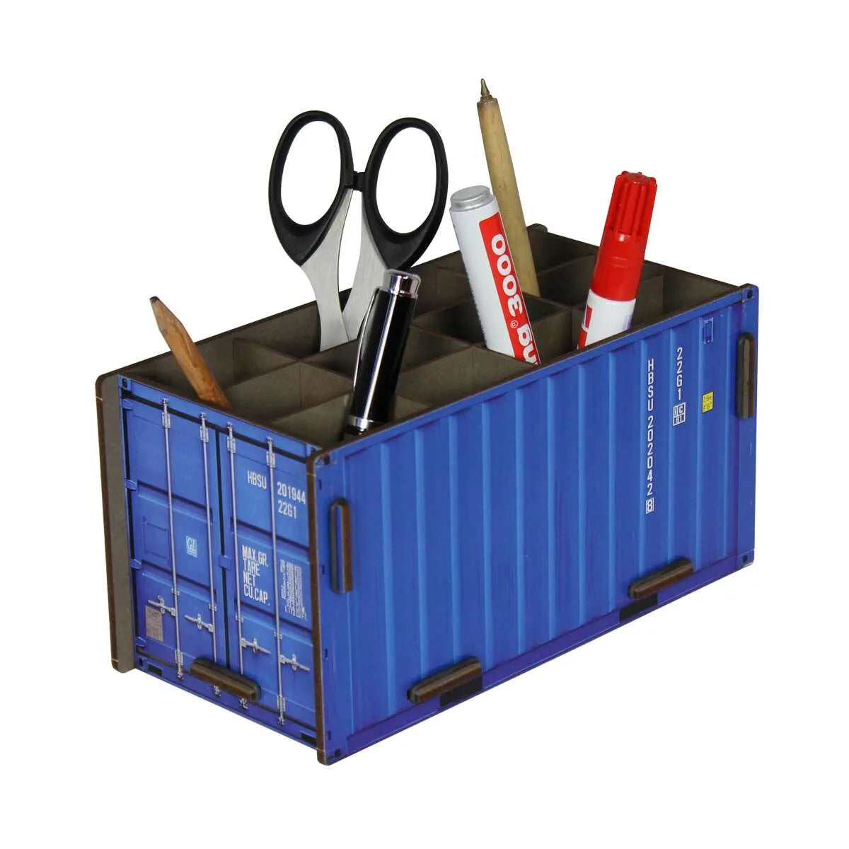 WERKHAUS Stiftebox Container Blau