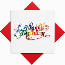 Handgefertigte Grußkarte „Happy Birthday" von Papierfiligran