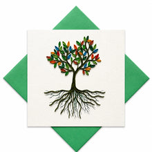 Handgefertigte Grußkarte „Baum des Lebens" von Papierfiligran