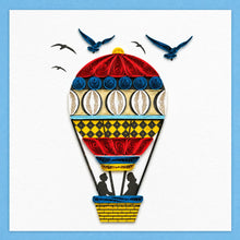 Handgefertigte Grußkarte „Heißluftballon" von Papierfiligran