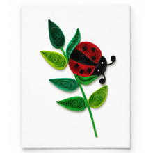 Handgefertigte Mini-Grußkarte „Marienkäfer" von Papierfiligran