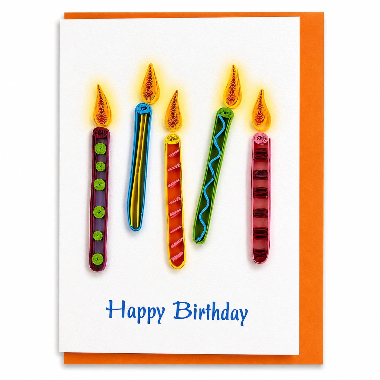 Handgefertigte Mini-Grußkarte „Happy Birthday" von Papierfiligran