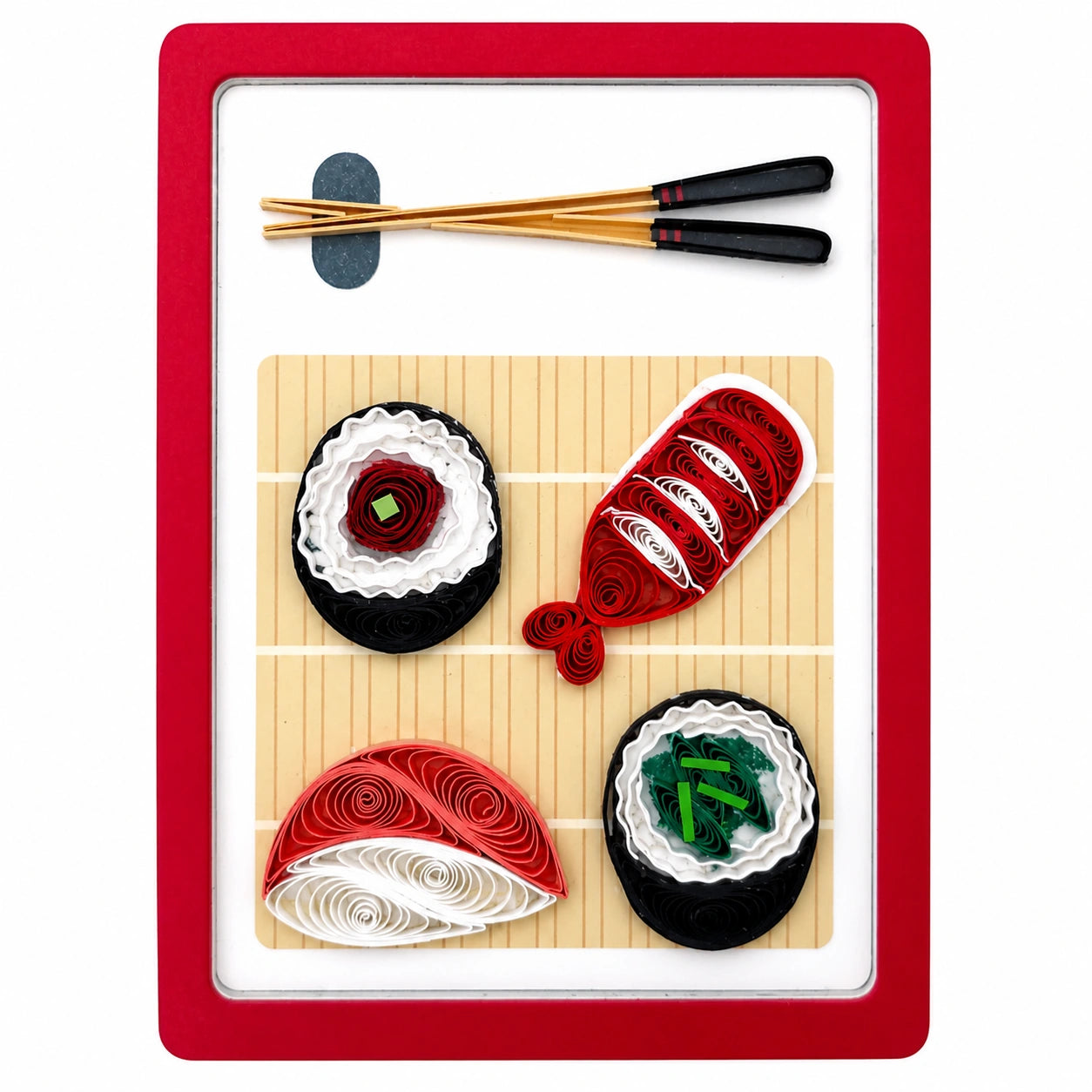 Handgefertigter Magnet „Sushi" von Papierfiligran