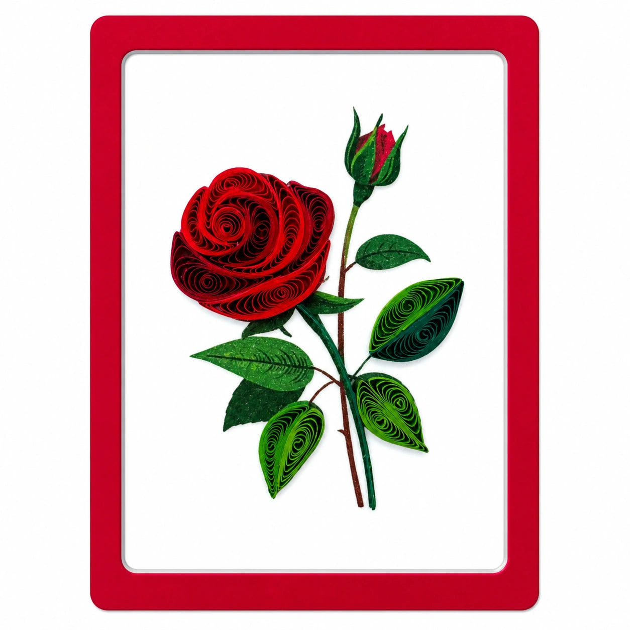 Handgefertigter Magnet „Rose" von Papierfiligran