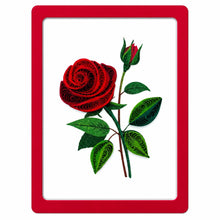 Handgefertigter Magnet „Rose" von Papierfiligran
