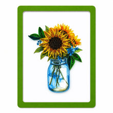 Handgefertigter Magnet „Sonnenblume" von Papierfiligran