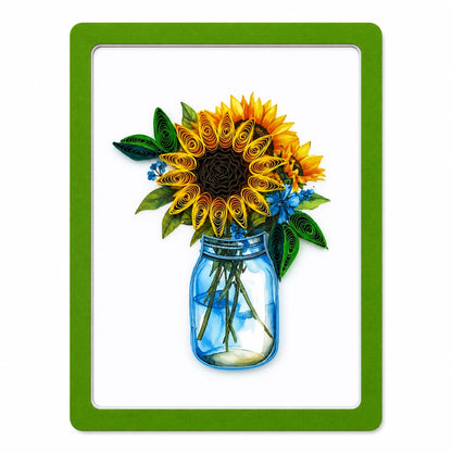Handgefertigter Magnet „Sonnenblume" von Papierfiligran